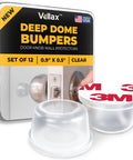 12 Pack Clear Silicone Door Bumpers And Self Adhesive Wall Guards For Cabinets And Drawers Delivering Bulletproof Cushioning With Zero Scratch Vibe And Smooth Close Guarantee For Any House Setup in clear size 0.9" x 0.5".