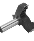 Get This Top Tier High Performance 1/2In Shank Spoilboard Surfacing Router Bit With 3 Sharp Carbide Blades For Effortless CNC Wood Planing And Smooth Surface Prepping close-up view showing durable carbide blade and shank.