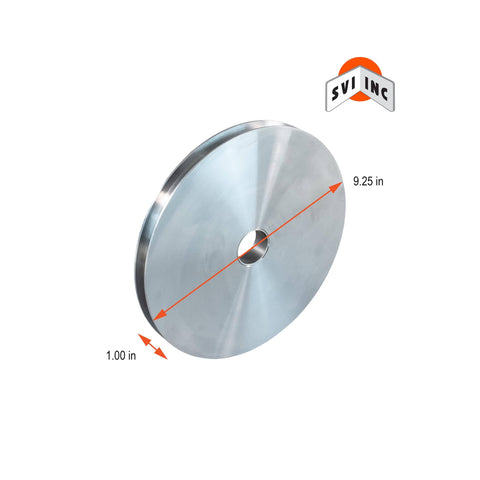 Heavy Duty Beefed Up Cable Sheave For Rotary Lifts 9.25 Inch Outer Diameter Silver Finish Compatible With SM180 SM181 AR14 ARO14 SM14 SMO14