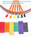 Wellgler's 5.11in foam cleaning swabs for electronics, cameras, lenses; 50 pcs with orange handles.