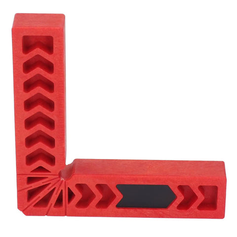 12 Pack Heavy Duty Plastic Corner Clamps For Woodworking Right Angle Frame Assembly Jig, red with non-slip grip for DIY.