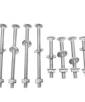 8 Sets Universal Headboard And Footboard Hardware Nuts And Bolts Kit For Furniture Repairs With Carriage Bolts Round Head