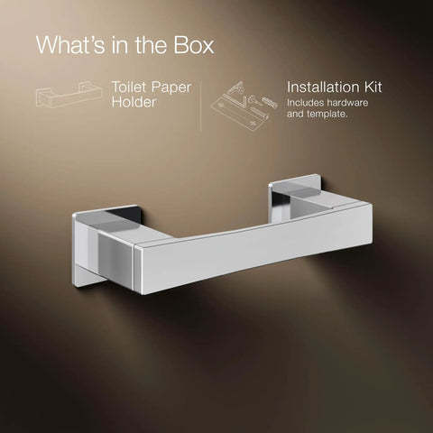 Honesty Pivoting Toilet Paper Holder For Modern Bathrooms No Fuss Easy Paper Change Sleek Square Design Chrome Finish