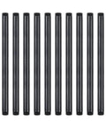 10 Pack 1/2 In By 12 In Black Malleable Iron Pipe Nipples, Threaded Both Ends, DIY Steampunk Industrial Decor For Makers And Home Projects