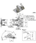 Diagram of Beefed Up 304 Stainless Steel Dual Axis Torque Hinge With Damping For Monitor Mount Bases And Screens 360 Degree Rotation 70 Kg Load Capacity 1 Piece Unit