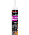 Rutland silicone sealant tube with white nozzle; black label, 500°F high-heat RTV