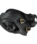 Heavy Duty Transmission Mount For 1996 1997 Isuzu Oasis, black steel construct, features reinforced hardware and bushings.