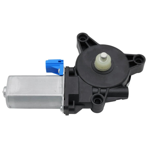Front Left Driver Side Power Window Lift Motor For 2011 To 2015 Hyundai Sonata And 2011 To 2016 Elantra showcasing smooth design and blue two pin plug.