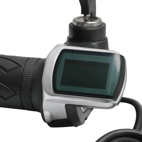 Sleek LCD throttle with key switch for Drop Dead Easy Install 24V To 84V Brushless Sine Wave Motor Controller Kit.