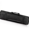 Portable Canvas Knife Roll Bag For Chef Knives And Cutlery, Heavy-Duty Knife Storage Case, black roll-up with handle