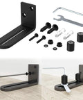 Sliding Barn Door Floor Guides Adjustable Stay Roller Hardware Kit With Smooth Ball Bearings Flat Bottom Design Flush