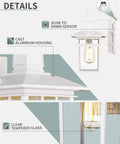 White Exterior Light Fixtures 2 Pack Dusk To Dawn Outdoor Wall Lanterns With Cast Aluminum Housing Built To Last Front Porch Lights