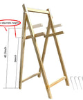 Backyard Archery Target Stand With Adjustable Heights And Ground Pegs, Sturdy Pine Wood, Detachable And Easy To Assemble
