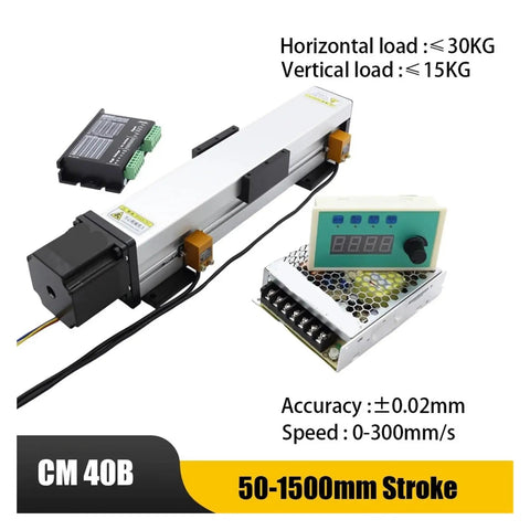 No Bull Heavy Duty CNC Ball Screw Linear Guide Module With Tough Dust Seal Precision Sliding Table Motion Stage Quick Setup Ultra Smooth Travel Upgrade Pack with controller and precision components.