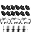 Black Self Ejecting Quarter Turn Fasteners With Springs And Plates For Atv Utv Sheet Metal And Door Panels 10 Pack in a kit layout.