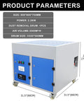 Boss Grade Metal Workbench With Built In Downdraft Suction Table And Multi Stage Welding Fume Extractor Vacuum For Grinding And Polishing 31.5 Inch 220V No Sweat Garage Rig size 800mm square, 2.2kW power.