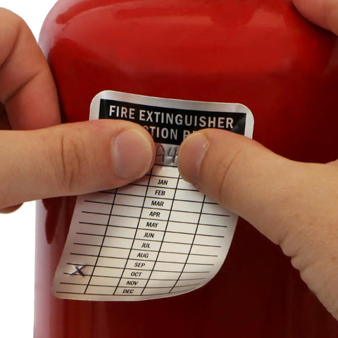 Grab These Heavy Duty Fire Extinguisher Inspection Tags With Four Year Maintenance Log 3 By 2 25 Inch Debossable Aluminum Labels Write On Outside Rated Pack Of 10 Made In Usa For Bulletproof Safety