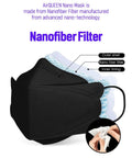 3 Layer Nano Filter Face Mask For Adults Black 100 Pack Lightweight Breathable Reusable Everyday Mask For Travel Work School And Daily Activities All Day Comfort showing nanofiber filter layers