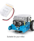 3.7V Rechargeable Li Po Battery For mBot Robot Kit, 1800mAh Initial Capacity, JST PH 2 Pin Connector, Easy Plug And Play Power Up For Your Coding Bot, Replacement Battery For Smart Robotics Projects, white battery with red and black lead