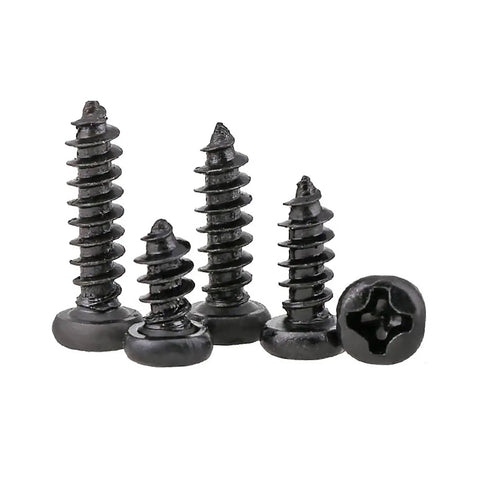 Carbon Steel Precision Screw Set With Phillips Round Head Miniature Self Tapping Screws M1, M1.2, M1.4 And M1.7