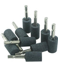 10 Piece 20 mm Cylindrical Mounted Grinding Stones With One Quarter Inch Hex Shank Aluminum Oxide For Drill And Rotary Tool