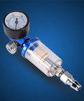 Spray Gun Pro Grade Air Pressure Regulator With 140 PSI 10 Bar Gauge And Inline Oil Water Trap Filter Separator