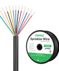18/13 Solid Sprinkler Wire For Up To 12-Valve Irrigation Systems, 100 Feet Of Heavy-Duty UV-Resistant PVC Jacket, Solid Copper Conductors