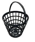 Golf Ball Basket With Handle Holds Up To 25 Balls Plastic Ball Container Black For Outdoor Practice And Easy Golf Training.