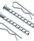 8 Hole Adjustable Clevis Pin Kit In Galvanized Steel With Porous Eye Pins And Split Pins, M6 X 50 Mm, 304 Stainless Steel Shaft