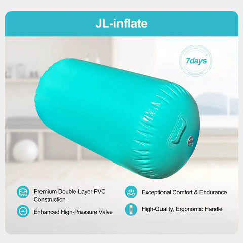 Inflatable Gymnastics Barrel For Home Practice Back Handspring And Backbend Trainer Mat, Safe Tumbling Equipment For Girls, 23.6 Inch Diameter