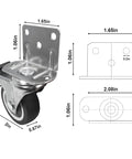 Rubber Swivel Silent Casters For Trolleys And Household Furniture Beds Move Easy With A Smooth Quiet Roll 360 Degree Swivel