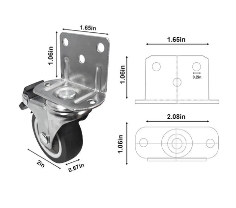 Rubber Swivel Silent Casters For Trolleys And Household Furniture Beds Move Easy With A Smooth Quiet Roll 360 Degree Swivel