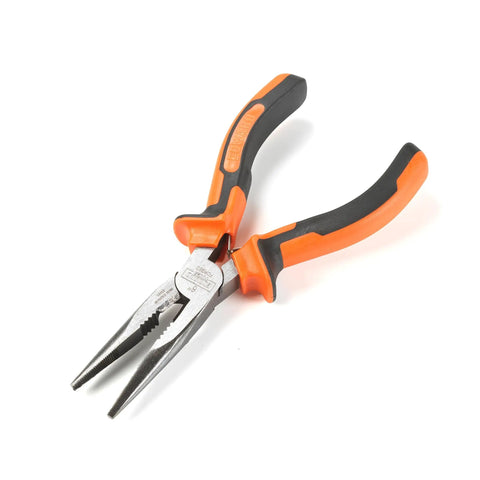 Pro Grip 6 Inch Needle Nose Pliers With Long Reach Spring Loaded Handles Hard Carbon Steel Jaws Ergonomic Soft Grip And Safety Ridge