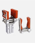 Heavy Duty Mechanical Arm Fixture With Widened Chuck Parallel Gripper And Pneumatic Finger Cylinder 16D 20D Air Cylinder Accessory Kit For Automation Equipment Robotics, front and side view