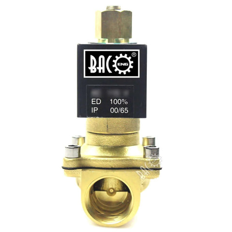 3/4 Inch 110V Electric Solenoid Valve NPT Brass Normally Open For Water Systems, Irrigation, And Industrial Plumbing, Durable Brass Body