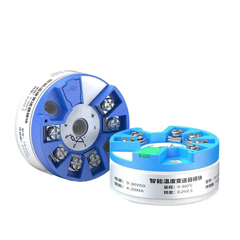 Programmable Temperature Transmitter Module for PT100 and Thermocouple K J to 4 to 20 mA Converter Head Mounted Plug And Play