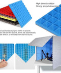 Hella Effective Portable Soundproof Booth With Foldable Acoustic Foam Panels For Desktop Recording Studio Noise Blocking Vocal Shield and Mic Setup with colorful soundproof panels.