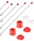 Five Piece Airless Paint Sprayer Extension Poles With Red Guard Adjustable Short To Long Lengths Up To Forty Inches