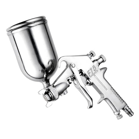 Pneumatic Paint Spray Gun With Huge 400ml Pot For Auto Body Shops And Car Care High Capacity Air Power Tool, metal design, precise flow control.