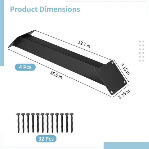Set Of Four 45 Degree Angle Brackets Beefy Heavy Duty Corner Metal Connectors With Pre Drilled Holes And Screws For Pergolas Tree Houses Gazebos And Outdoor Patios