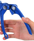 Heavy Duty Carbon Steel Conduit Bender Tool For 1/8 3/16 And 1/4 Inch Manual Hand Tube Bending, shown held in hand for precision use.