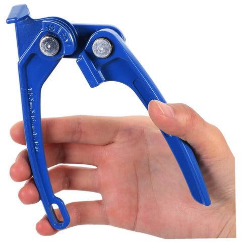 Heavy Duty Carbon Steel Conduit Bender Tool For 1/8 3/16 And 1/4 Inch Manual Hand Tube Bending, shown held in hand for precision use.