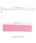 DIY Crepe Paper Flower Kit With Precut Sheets And Metal Wire For Realistic Bouquets Easy To Shape Flowers All In One Floral Stem Craft Set For Weddings And Scrapbooking, 30cm wire and 25cm pink crepe sheet