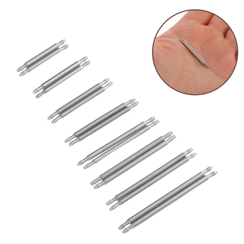 Stainless Steel Watch Band Pins Replacement Kit With Reinforced Spring Bar Design 16 Pairs Easy Band Adjustment Tool Included Wide Compatibility For Most Wristwatch Straps Built Tough For Daily Wear, stainless steel spring bars