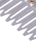 Aluminum Expanding Sewing Gauge With Button Guide And Equal Space Divider For Quilting Adjustable Ruler Set With 8 Connected Measuring Segments Multi Function Spacing Device For Crafting Pleats Buttons, close-up