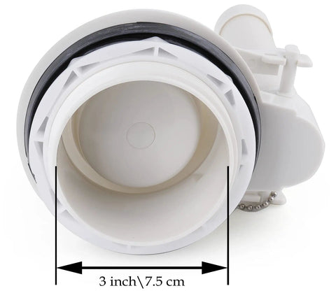 Top view of 3 Inch Flush Valve Replacement Kit With Gasket And Bolts For 2 Piece Toilets No Fuss Easy Install Durable Seal