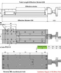 Installation diagram of Kickass T Type Digital Manual Z Axis Linear Actuator With Sleek Built In Display showing dimensions and features.