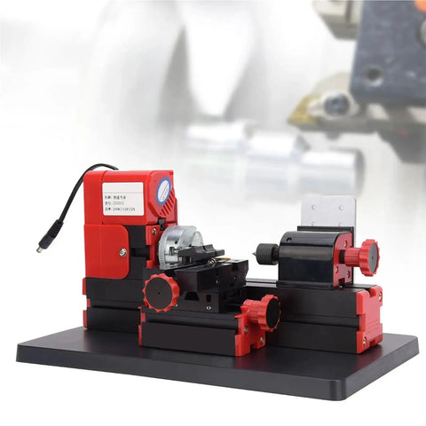 High Speed Mini Motorized Lathe Machine 20000Rpm 24W Compact Power Tool for precision engraving and turning small parts.