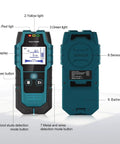 Skip The Guesswork With This Heavy Duty Wall Scanner And Electronic Stud Finder Auto Calibrating with buttons and LCD screen visible.