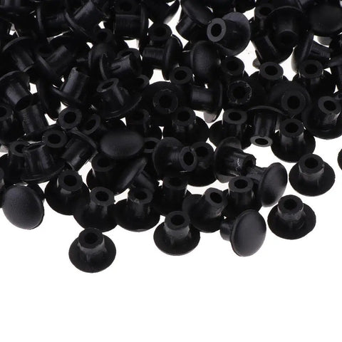 1000 Pack White Hinge Hole Plugs For Furniture, Durable Hole Covers for fixing iron plates and mesh, black version shown